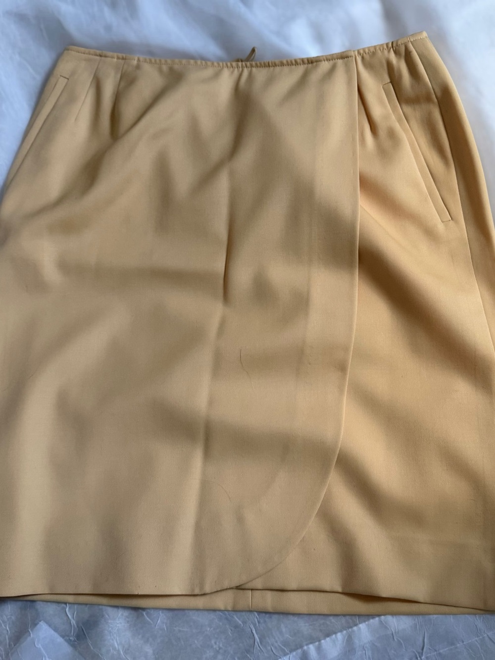 Vintage Burberry Pencil Wrap Skirt in Beige